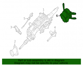 Steering column switches guitar assembly Mercedes GLS-class X166 13-19 black with a cable for heated steering wheel and steering column adjustment, for holding in the lane