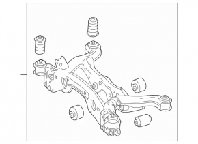 Rear subframe Mercedes H247 GLA 20-26 AWD