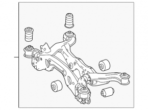 Rear subframe Mercedes H247 GLA 20-26 AWD