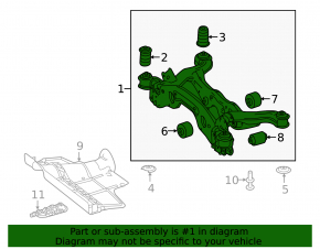 Rear subframe Mercedes H247 GLA 20-26 AWD