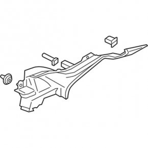 Upper right rear pillar trim Lincoln MKZ 13-16 beige, bottom