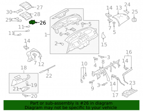 Air duct central Mazda6 09-13