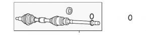 Drive half shaft front right Mazda 6 18-21 2.5 manual transmission
