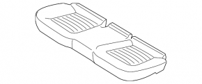 Rear row of seats 2 row Ford Fusion mk5 17-20 leather black, dry cleanable, dent