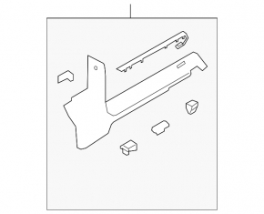 Door sill trim front right Ford Explorer 20 - black, scratches