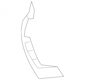 Right front bumper molding for Jaguar I-Pace 19-25, gloss black