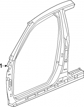 Body pillar central left Honda Accord 23-