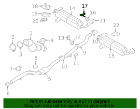 Rear left muffler bracket BMW 7 G11 G12 16-22 B58 with rubber