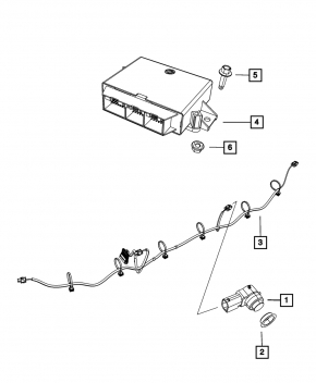 Rear Parking Sensor Fiat 500 12-19