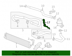 Bracket cooling pipe Chevrolet Malibu 13-14 hybrid