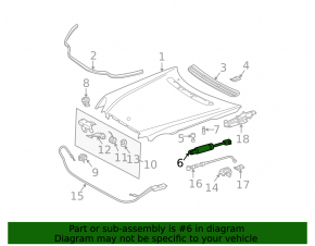Mercedes W211 BAPMIC bonnet shock absorber