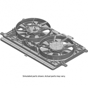 Chevrolet Volt 11-15 radiator shroud diffuser assembly with fans
