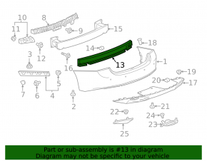 Chevrolet Malibu Rear Bumper Absorber 16-