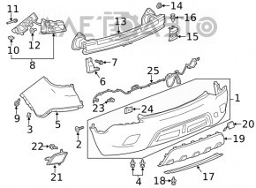 Rear left reflector for Buick Encore 13-16
