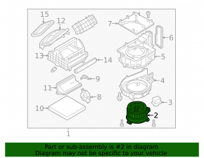 Heater fan motor for the Infiniti M37 Q70 11-19