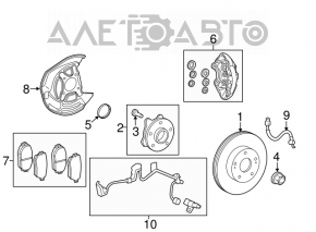 Front left caliper assembly for Lexus IS300 IS350 06-13 4-piston