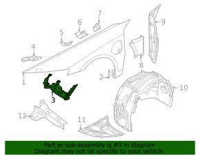 Front left fender bracket for the Audi e-tron GT 22-24