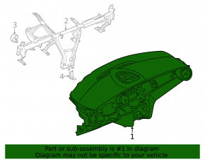 Torpedo front panel without AIRBAG Mini Cooper F56 3d 14-21 ser