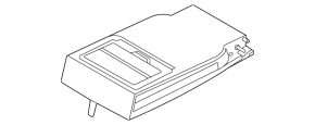 Rear seat backrest, 2nd row, center, BMW X5 G05 19-22, for 2 rows, black leather, needs cleaning, dents