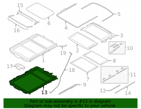 Panorama mechanism frame BMW X3 F25 11-17