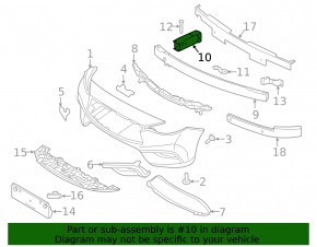 Front bumper reinforcement fang left Infiniti QX30 17-