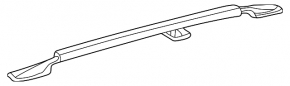 2 x roof rails for Toyota Highlander 2001-2007, missing 3 trims, painted, paint peeling
