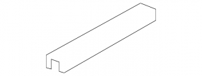 Front right longitudinal roof rail cover for Nissan Rogue 21-26 JP built, for panoramic windows