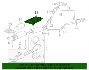 Right underbody protection for Honda Passport 19-25