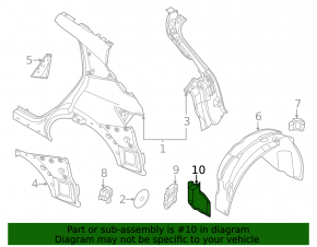 Rear left mudguard for Nissan Ariya 23-25