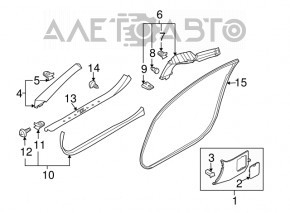 Door sill trim front right Nissan 350z
