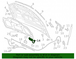 Hood lock right Audi Q5 80A 18-24
