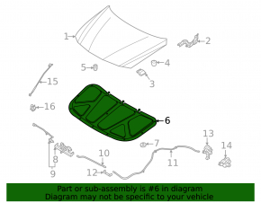Hyundai Elantra 21-23 Hood Insulation