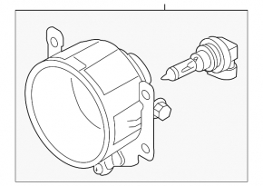 Fog lamp left PTF Mitsubishi Outlander 14-15 prerest