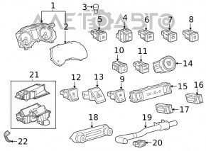 Driver's seat heating button Toyota Rav4 19-