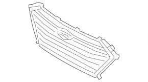 Radiator grill grill Hyundai Elantra AD 17-18 prerest chrome under radar cruise