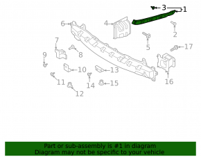 Rear bumper mount, upper right, Kia Sorento 21-24 HEV, PHEV