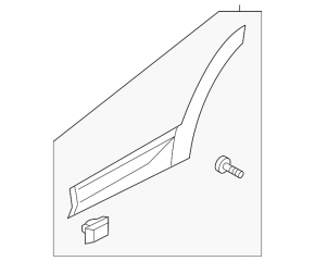 Lower rear left door trim for Hyundai Santa Fe 21-23 hybrid, KOR