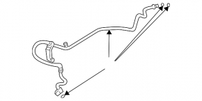 Lexus RX400h 06-09 air conditioner compressor-heater hose