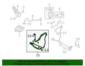 High-pressure power steering hose for Audi A4 B8 08-12