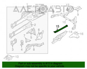 Front right underhood trim Porsche Panamera 14-16