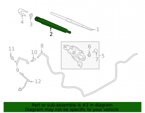 Rear wiper arm Hyundai Santa FE 19-23