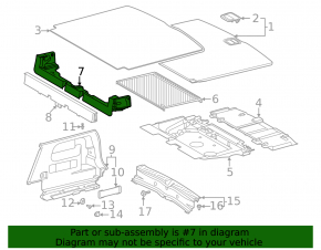 Front trunk floor bracket for Mercedes H247 GLA 20-26, black