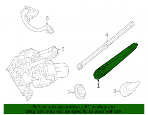 Mercedes X167 GLS 20-26 rear wiper arm with plug