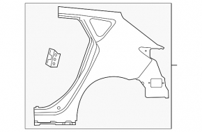 Quarter wing rear left Mazda3 MPS 09-13
