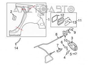 Quarter wing rear left Mazda3 MPS 09-13
