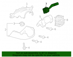 Right steering column switch Mazda CX-30 20- for rain sensor