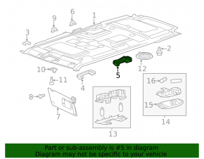 Ceiling handle left rear Ford Flex 09-19 beige
