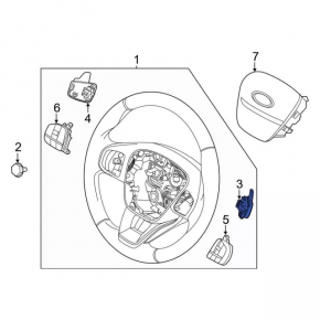 Right steering column paddle shifter for Ford Escape MK4 20-25