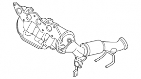 Exhaust manifold with catalytic converter for Ford Escape MK4 2020-2022 hybrid