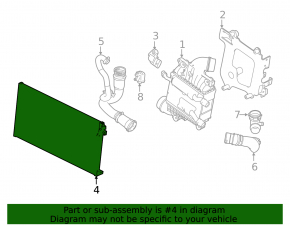 Jaguar F-Pace 17-25 2.0T Water Cooling Radiator